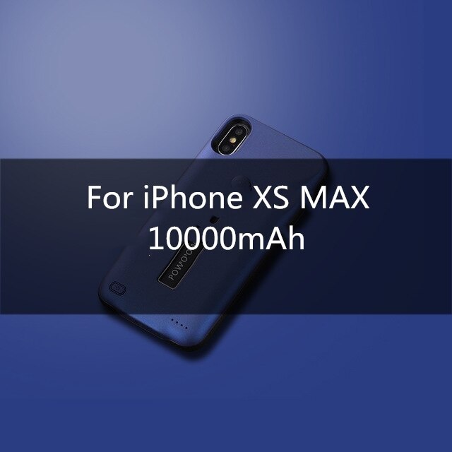 10000mAh Power Bank Für iphone 6 6s 7 8 Plus Batterie Ladegerät Fall Für iphone X XS Max XR Hoher kapazität power lade fall: Blue For XS MAX