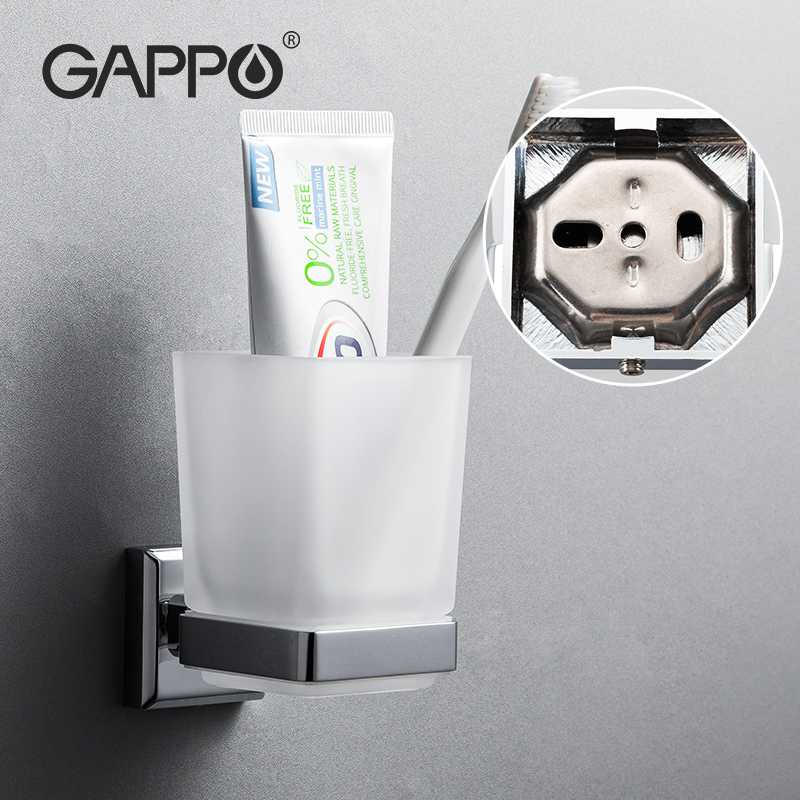 Gappo Cup Tumbler Houders Dubbele Tandenborstel Tand Bekerhouder Cups Wall-Mount Badkamer Accessoires Bad Hardware Set G3806/g3808
