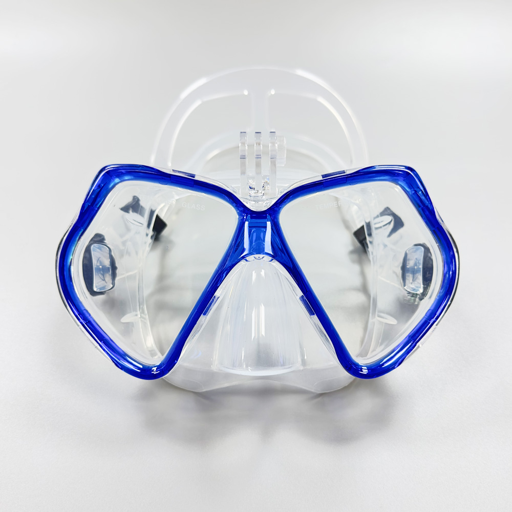 Máscara de buceo, gafas de natación para GoPro, cámara deportiva subacuática, vidrio templado, tubo de snorkel seco , adultos y jóvenes