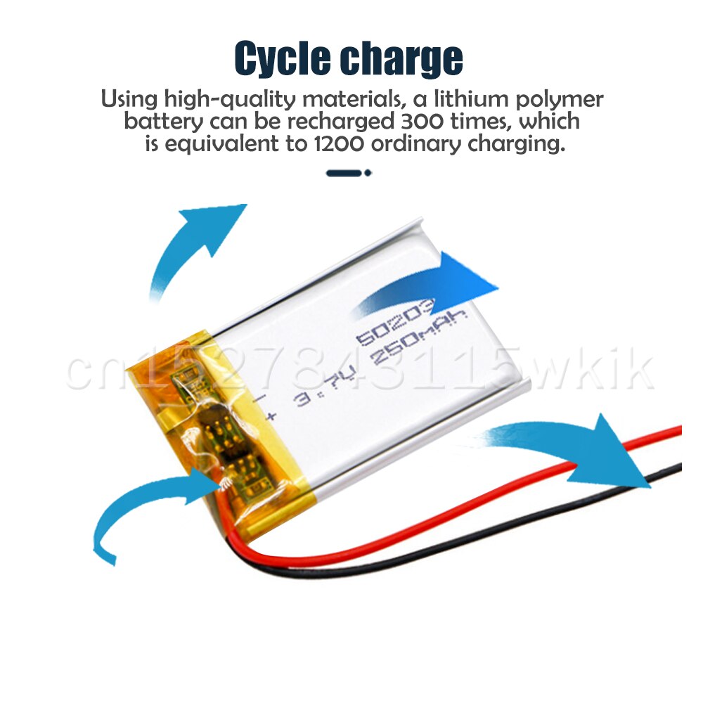 502030 052030 3.7V 200Mah Lithium Polymer Oplaadbare Batterij Voor MP3 MP4 Led Licht Bluetooth Headset Speaker Li-po Li Ion Mobiele