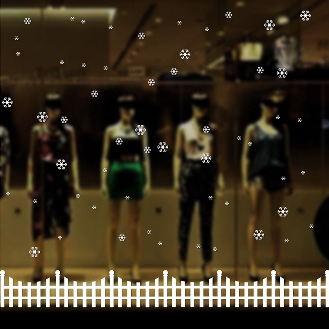 16 Styles Merry Christmas Window Glass PVC Wall Sticker DIY Snow Town Wall Stickers Year Home Decal Christmas Decoration: 14