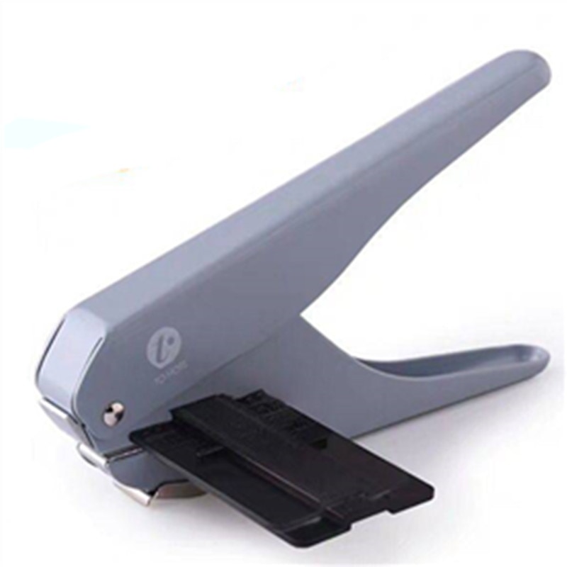 T-type Puncher Mushroom Shape Hole Punch For Happy Planner Disc Ring DIY Paper Cutter Craft Machine Offices Stationery Furador: Dark Gray