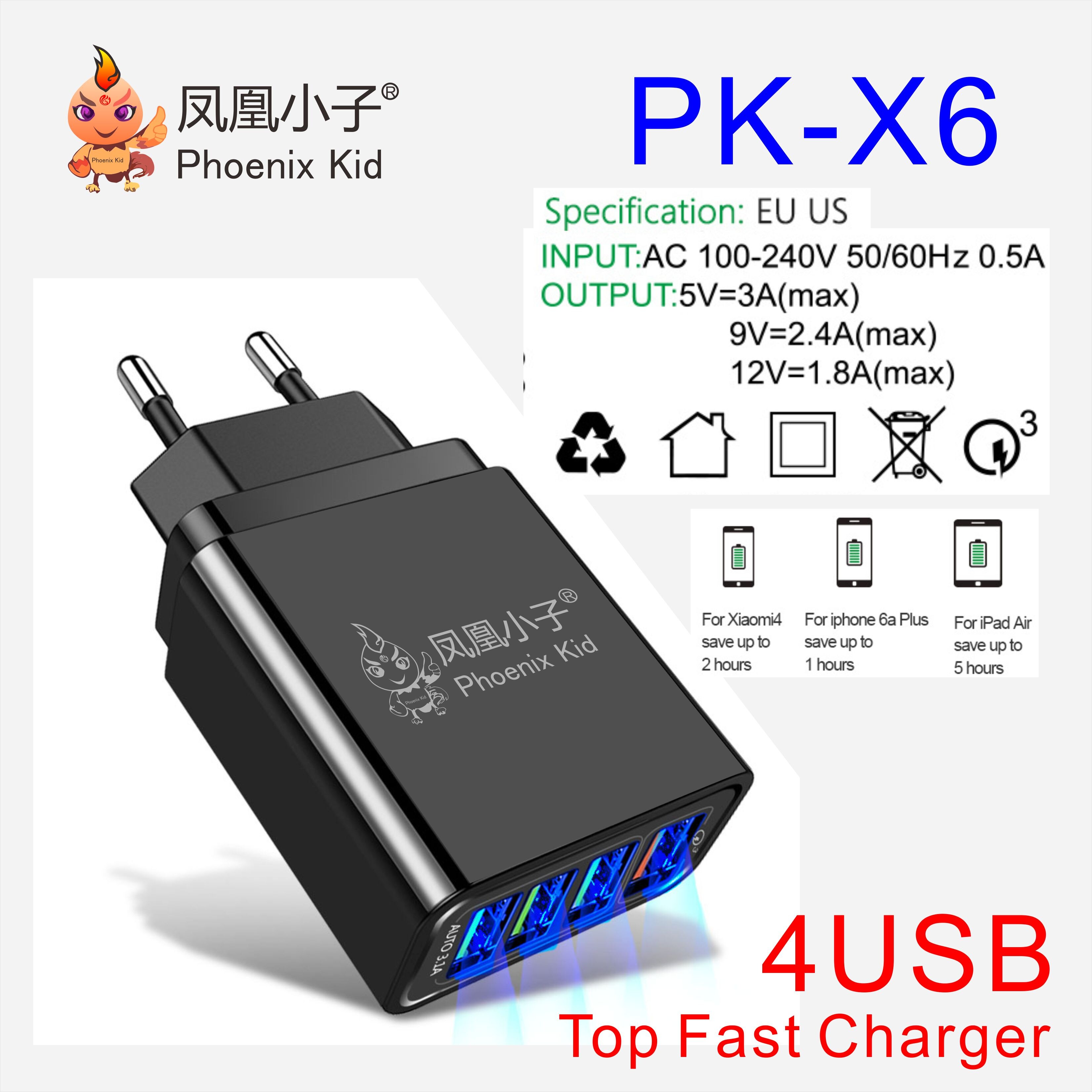 Phoenix Kid Originele Telefoon Batterij voor iPhone 5 5S 5C SE Vervanging Telefoon Baterija Accumulator Met Gratis Tool kit 0 Cyclus: PK-X6 charger