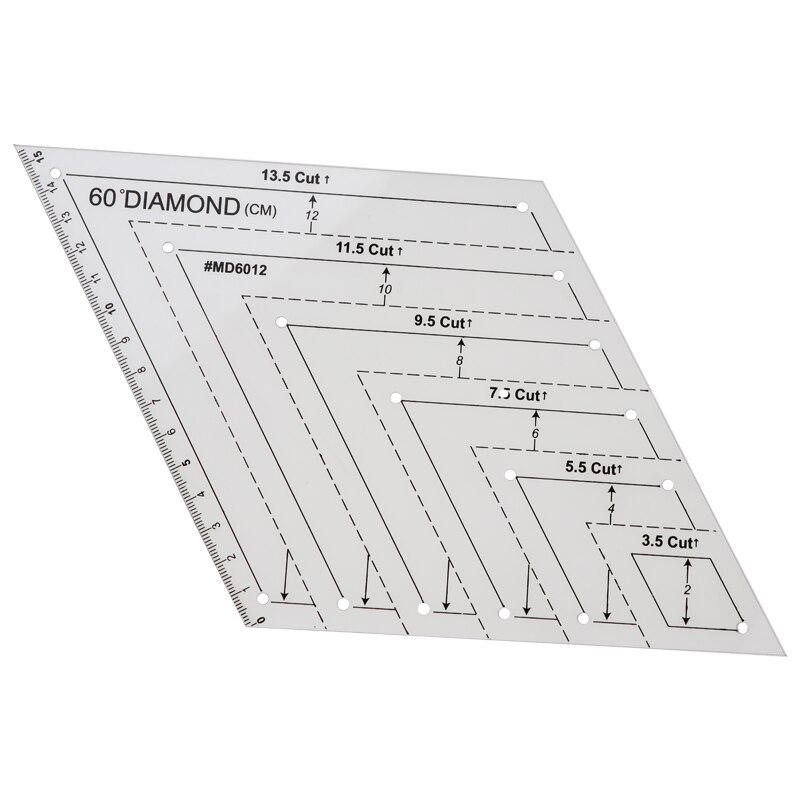 Transparent Quilting Sewing Patchwork Craft Scale Ruler Hexagon Diamond Ruler DIY Handmade Tailor Home Sewing Tools