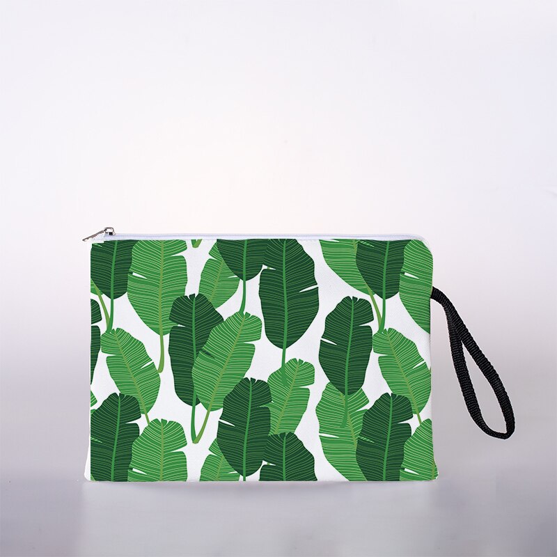 Groene Plant Print Cosmetische Tas Reizen Outdoor Meisje Dames Cosmetische Tas Toiletartikelen Opbergtas Dames Opslag Cosmetische Box: 5