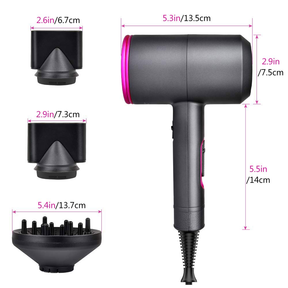 Hair Dryer Strong Wind 3 in 1 Salon Dryer &Cold ionic Air Hammer Styling Tools Women Volume diffuser hairdryer