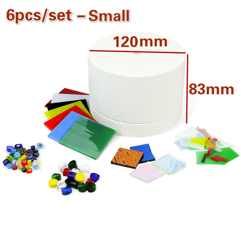 10pcs/set Microwave Kiln Kit Tool Set Stained Glass Fusing Supplies DIY Kit Ceramic Accessories Supplies: 6pcs small set