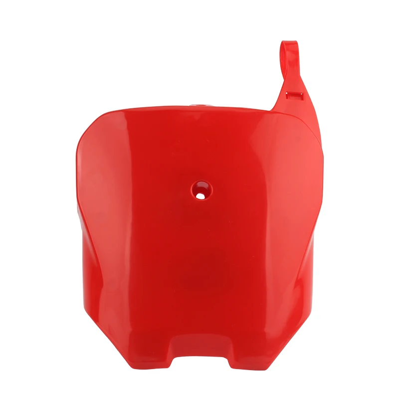 Placa de identificação frontal de plástico, capa de para-lama, carenagem para honda crf70 90 110 150 dirt pit bike motocross placa de identificação frontal: Vermelho
