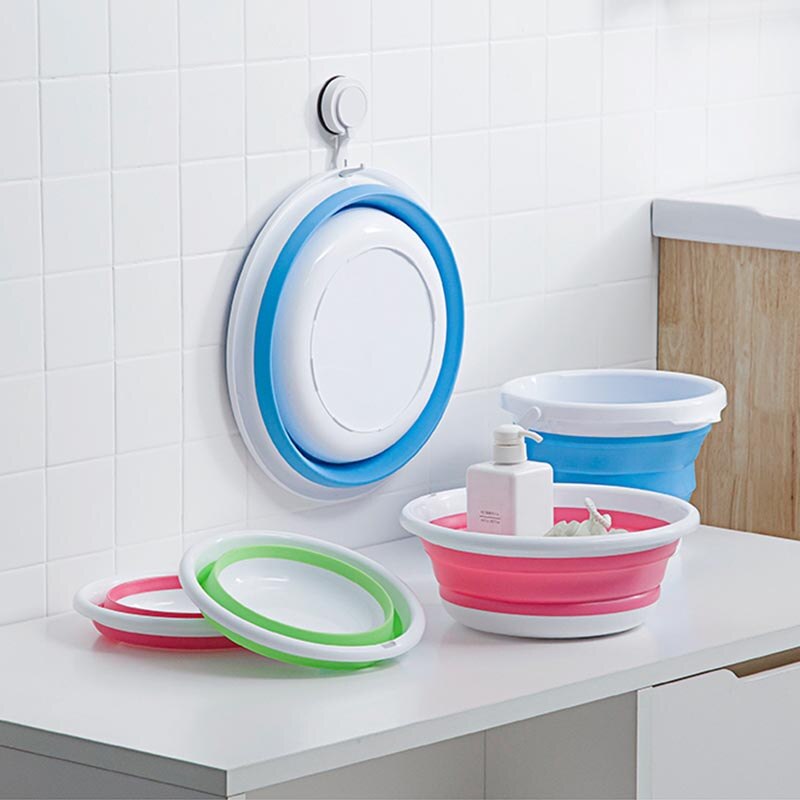 Folding Bucket Basin Portable Collapsible Washbasin for Household Laundry Car Washing Camping Travel Outdoor Bathroom Wash Basin