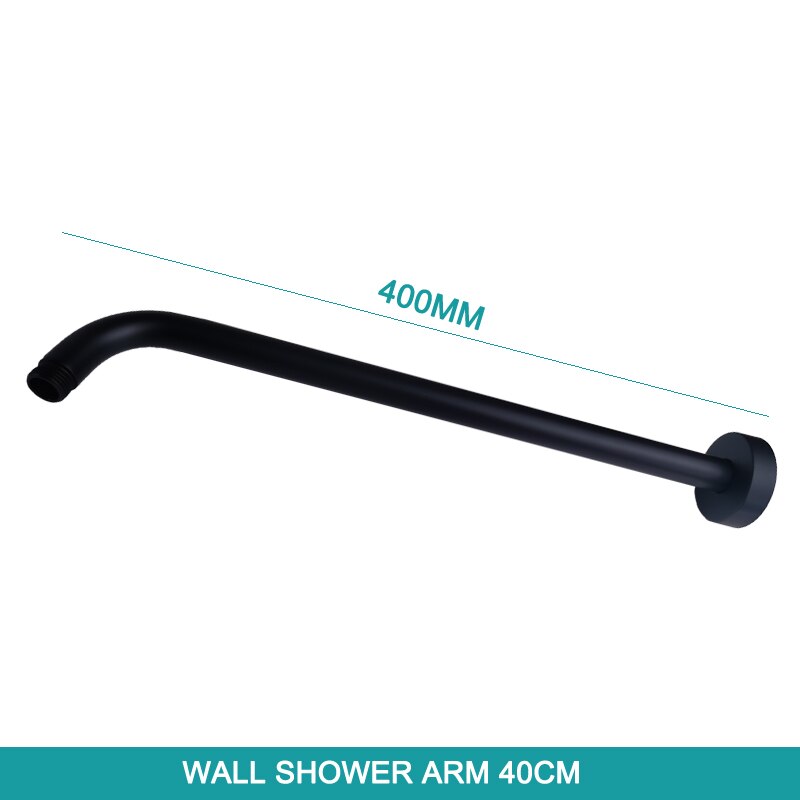 Badkamer Overhead Muur Plafond Gemonteerde Douche-Arm Top Hoofd Douche Mat Zwart Neerslag Badkamer Grote Vierkante Ronde Ovale Ovale: SA0001BK-86