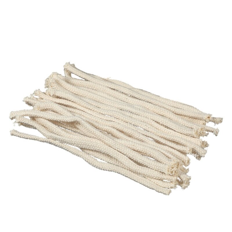 50 Pcs 1/4" Oil Lamp Wicks Burner Round Cotton Kerosene Burner Replacement Candle Lamp Burner 16cm/6" Length for Lantern Stove