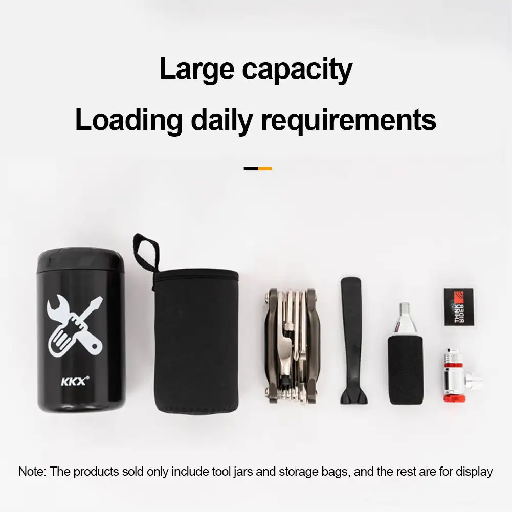Caja de herramientas para bicicleta, Kit de reparación de cápsulas impermeable, bolsa de almacenamiento para soporte de portabotellas, accesorios para ciclismo de montaña y carretera