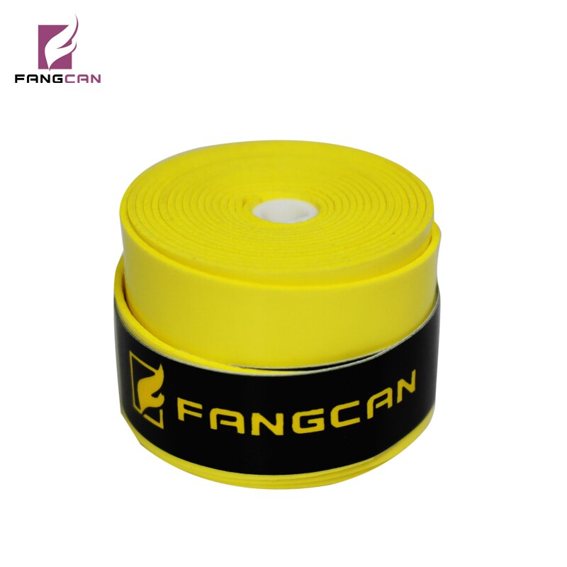 FANGCAN-empuñadura de PU para raqueta de tenis, antideslizante, absorbe el sudor, envoltura de agarre de mano con orificios de ventilación, 3 uds.: Yellow