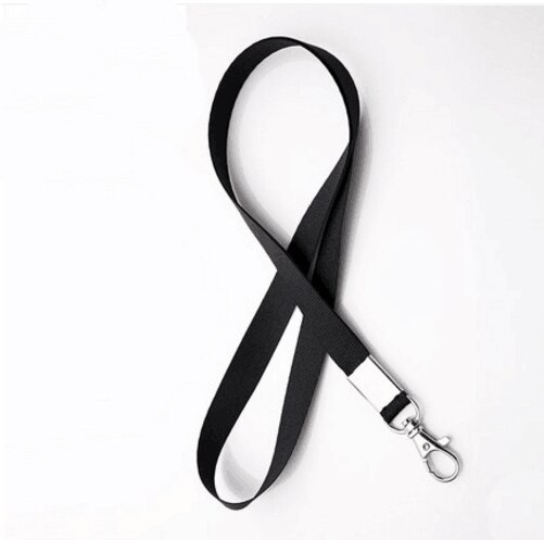 1pcs Lanyards ID Badge Holder ID Card Pass Straps Badge Key Holder Keychain: Black