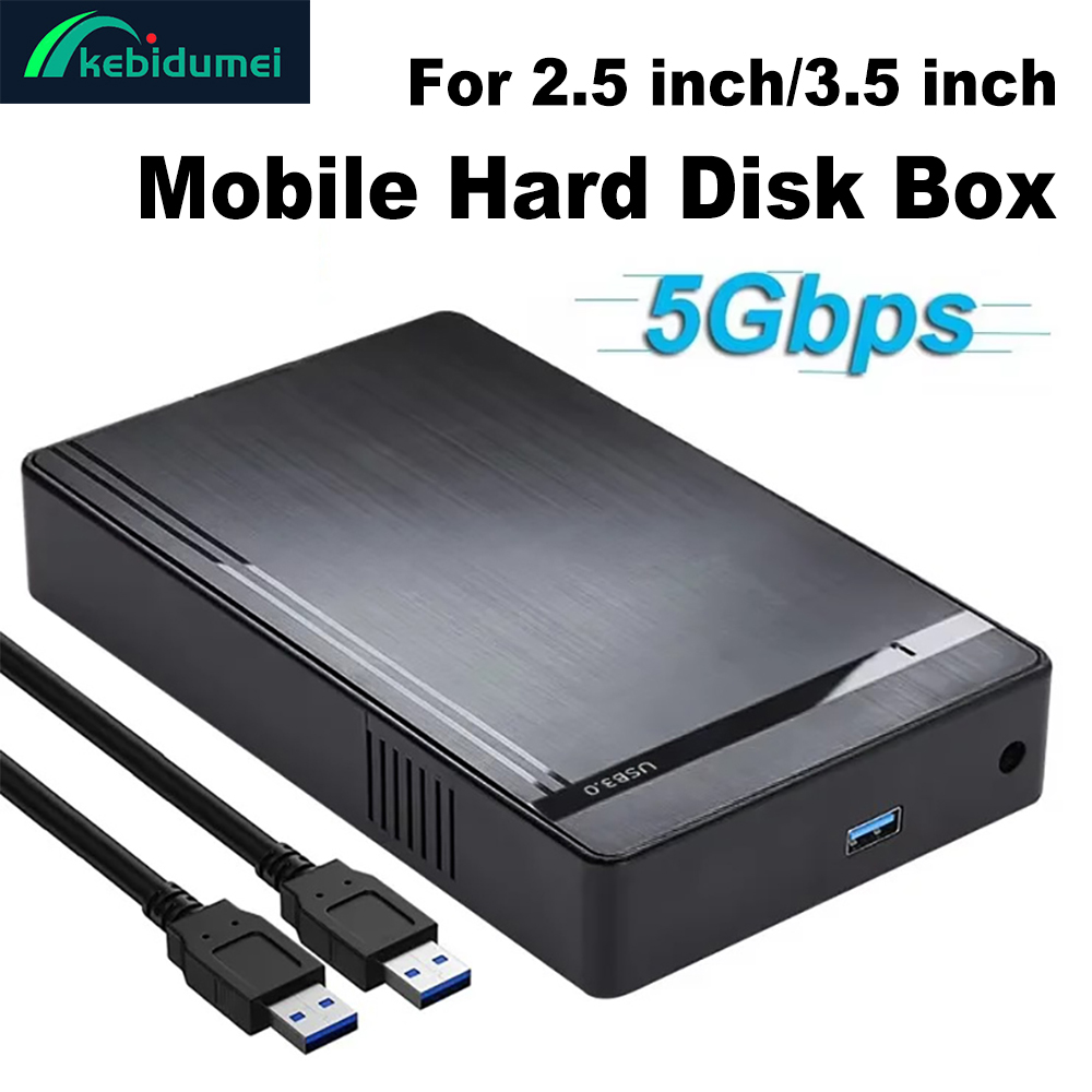 2,5/3,5 inch HDD-behuizing USB 3.0 harde schijf Schijfbehuizing SATA naar USB 3.0-adapter Externe harde schijf voor pc-laptop Gereedschapsloos