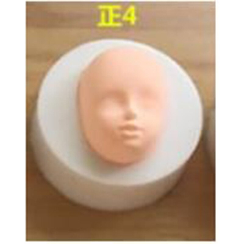 1 stk kake dekorasjonsverktøy 3d baby face myk leireformverktøy silikonform kake sjokoladegodteri bakeform fondant: 4