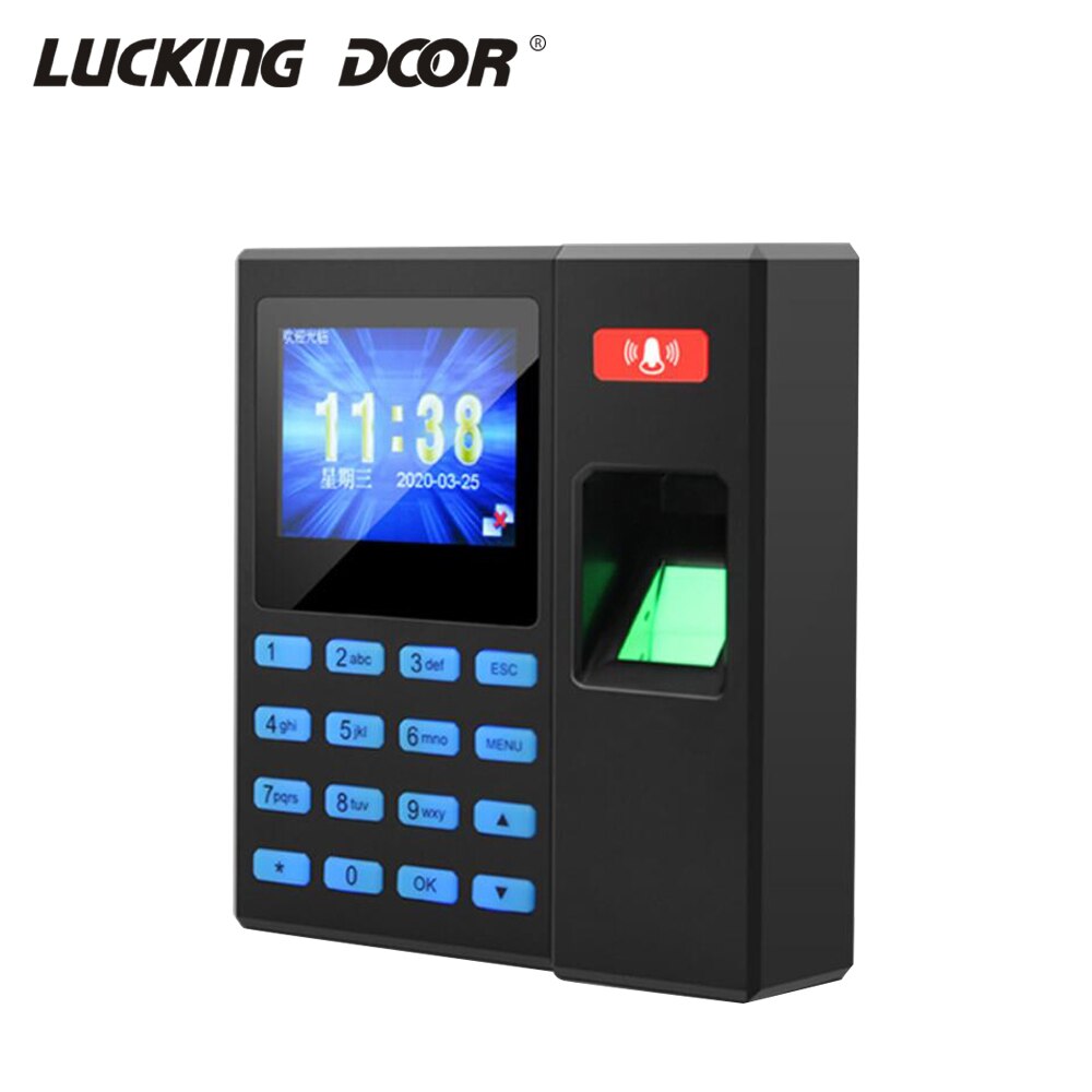 1000 User 125Khz RFID Keypad Standalone Access Control Machine Employee Fingerprint Time Attendance Record Access Control Keypad