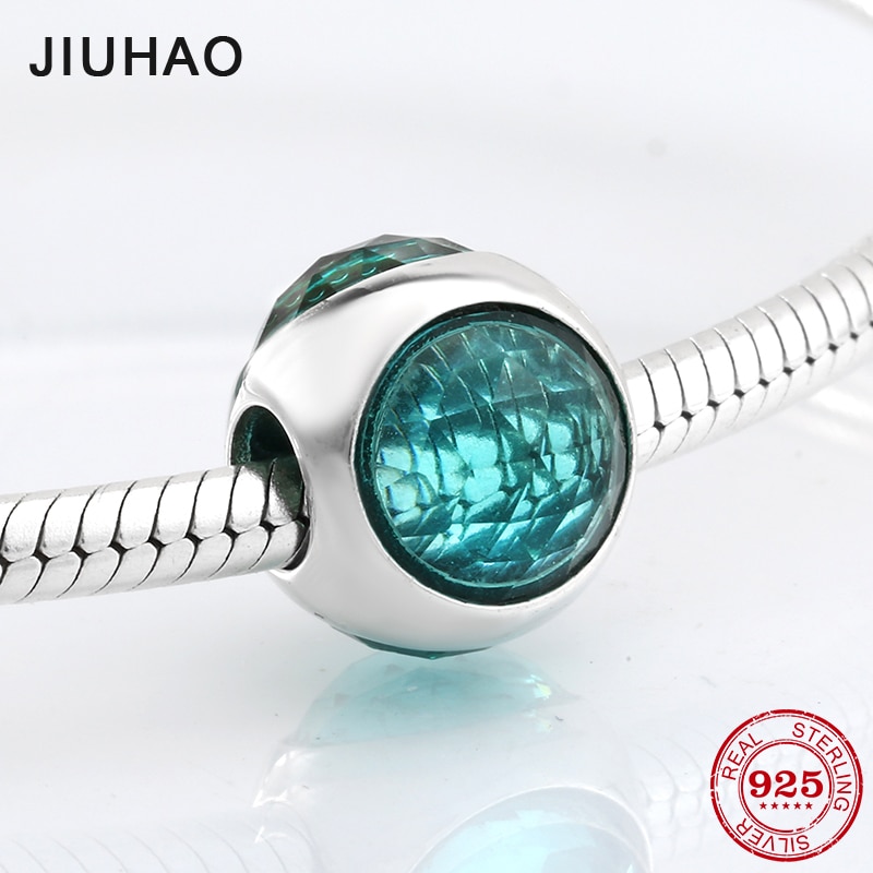 925 Sterling Silber licht grün zirkon perlen frauen zubehör trendy Fit Original JIUHAO Charme Armband Schmuck machen