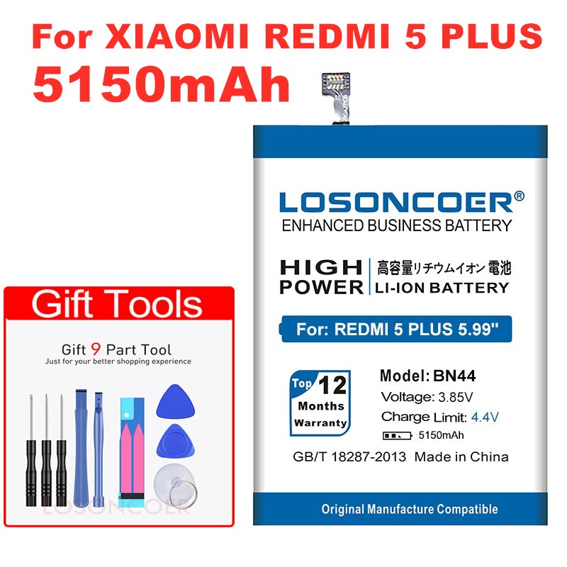 BN40 BN42 BN43 BN44 BN45 BN46 BN47 BN48 BN51 batería para Xiaomi Redmi 4 Pro batería 3G RAM 5 Plus Note 4X para Redmi 4 Note 5 6 8