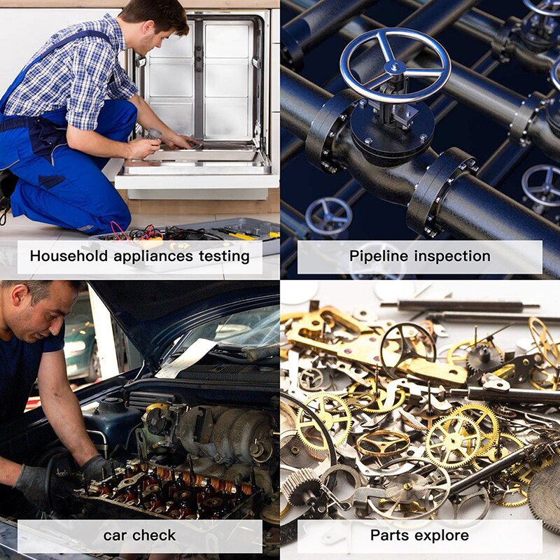 WiFi Endoscope Camera 1200P HD Semi-Rigid Wireless Endoscope 8 LED Adjustable IP68 Waterproof 2.0MP Endoscope Camera