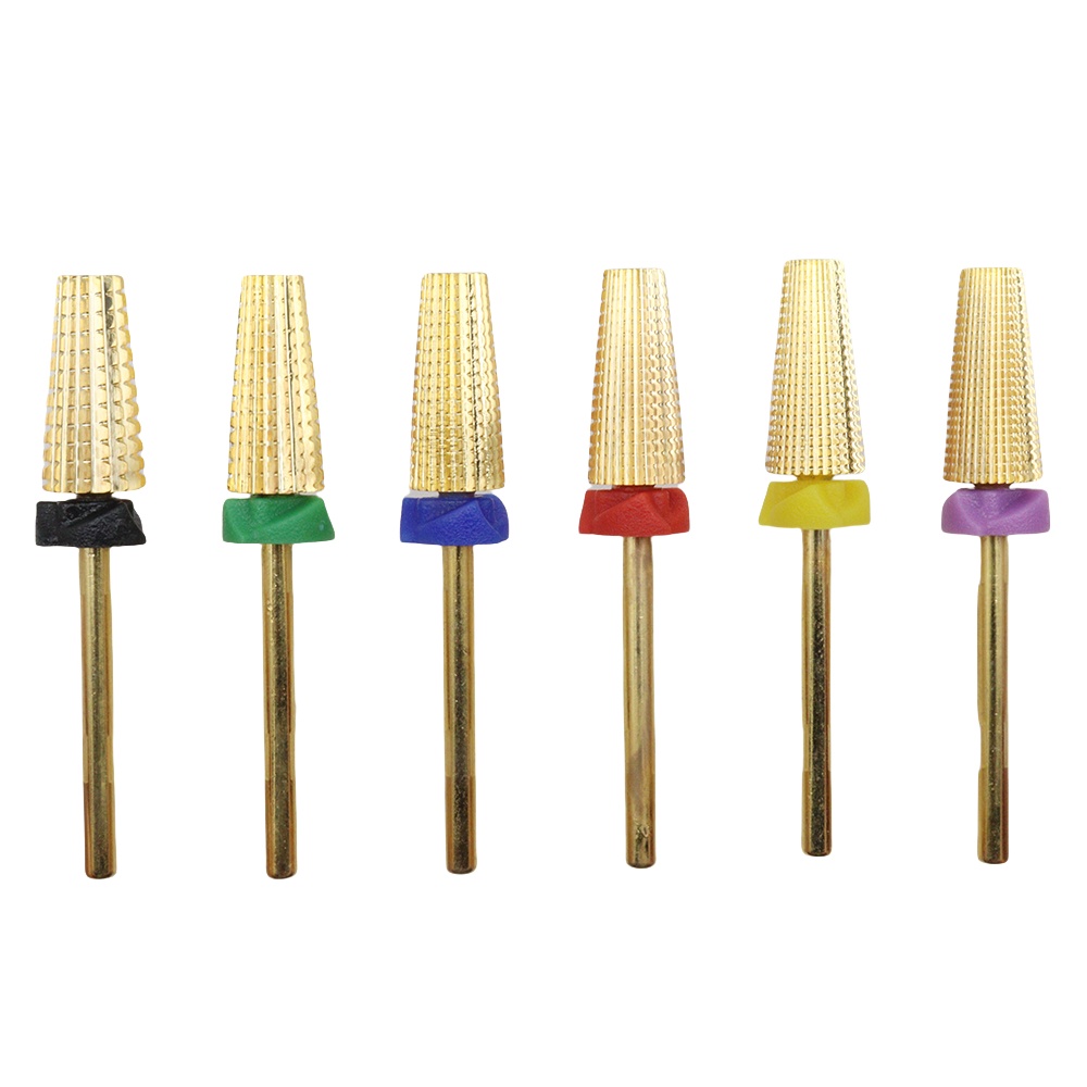 Punte da trapano per fresatura per chiodi in acciaio al tungsteno dorato 5 in 1 a doppia mano, carburo multifunzionale con elevata durezza per un lungo termine