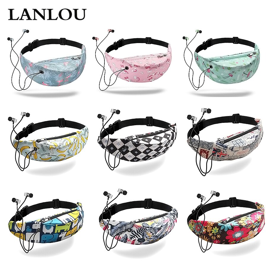 Women Waist bag waterproof Canvas Belt Bags Fanny Pack girls Sling Bags Mobile Phone Pouch sports bag