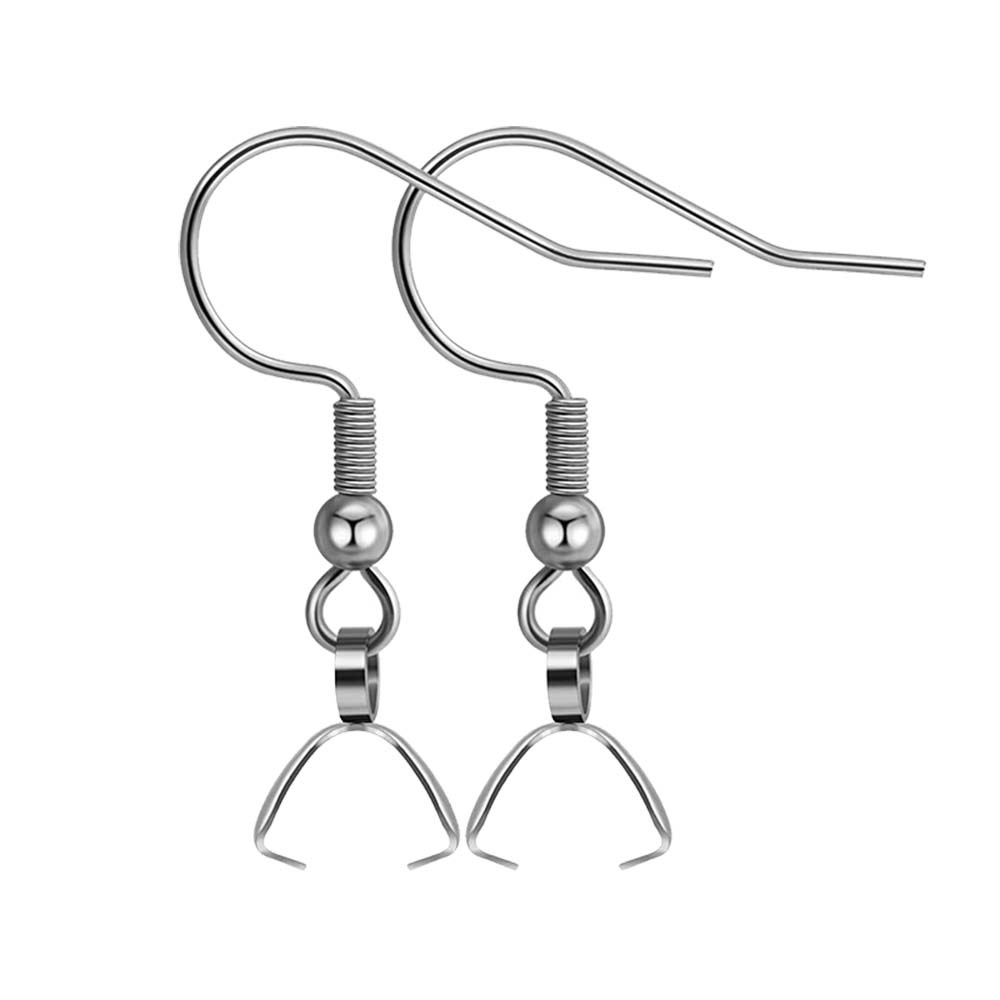 10/20pcs Stainless Steel French Earring Wires Fish Hook Pendant Clasp for DIY Jewelry Craft Making Supplies Accessories Handmade: S / WHITE