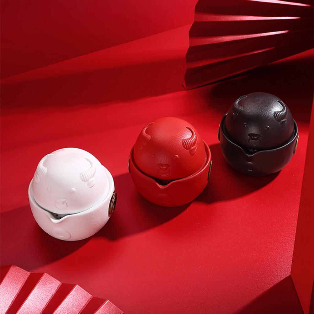 Ox Year Ceramic Teapoter Tea Cups Set Home Travel Office Drinkware