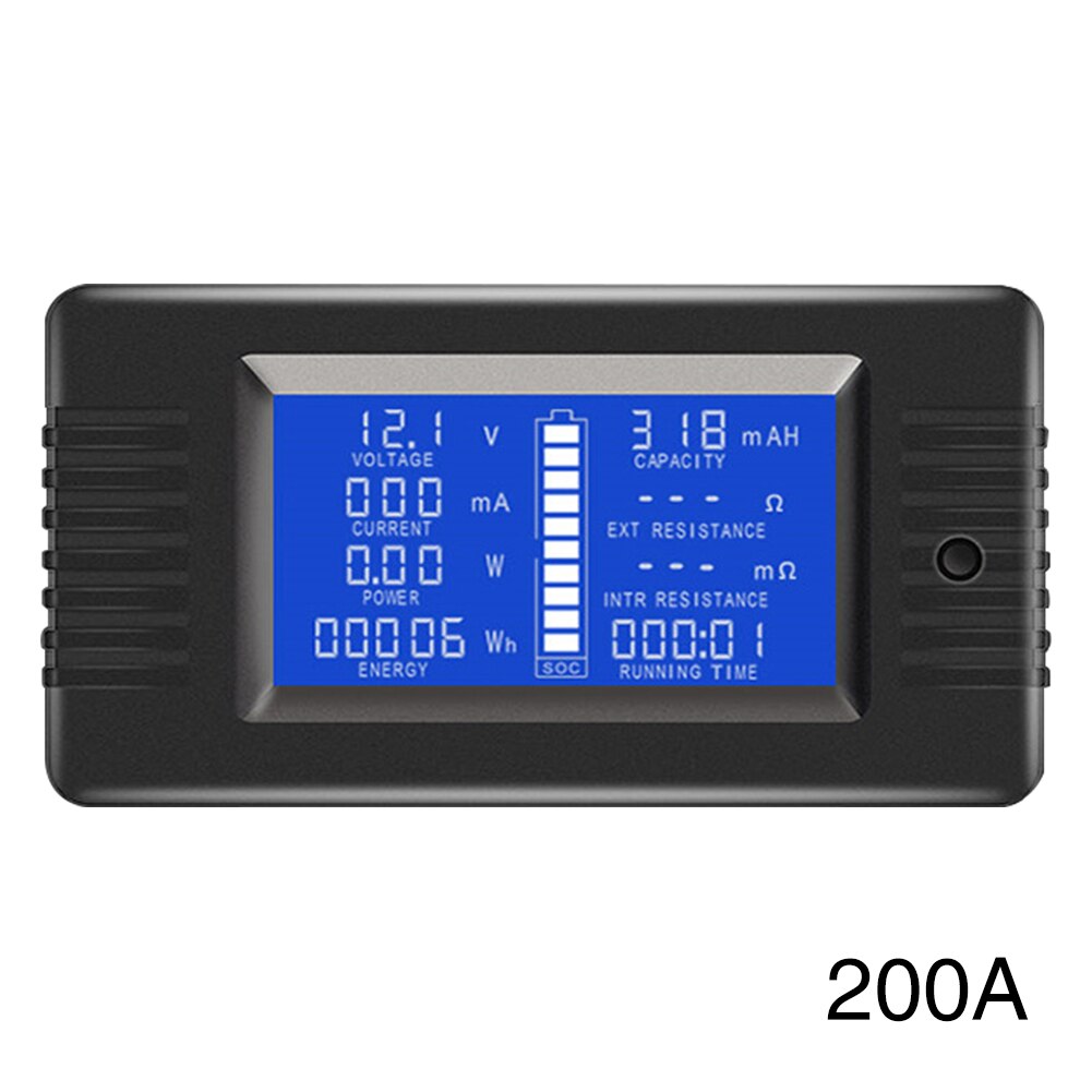 Eenvoudig te installeren lcd-scherm met weerstand, engelse 0-200v- monitor batterijtester, spanningsmeter met achtergrondverlichting, zonne-autovoltmeter