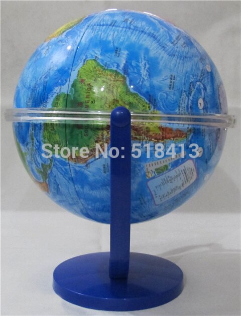 Aardbolhelling van de universele dia 20cm hd topografie districten in zowel engels als chinees aardbolhelling