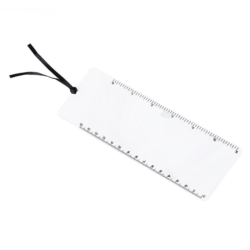 Pocket Ruler Bookmark Magnifier Sheet Magnifying 3X Magnification