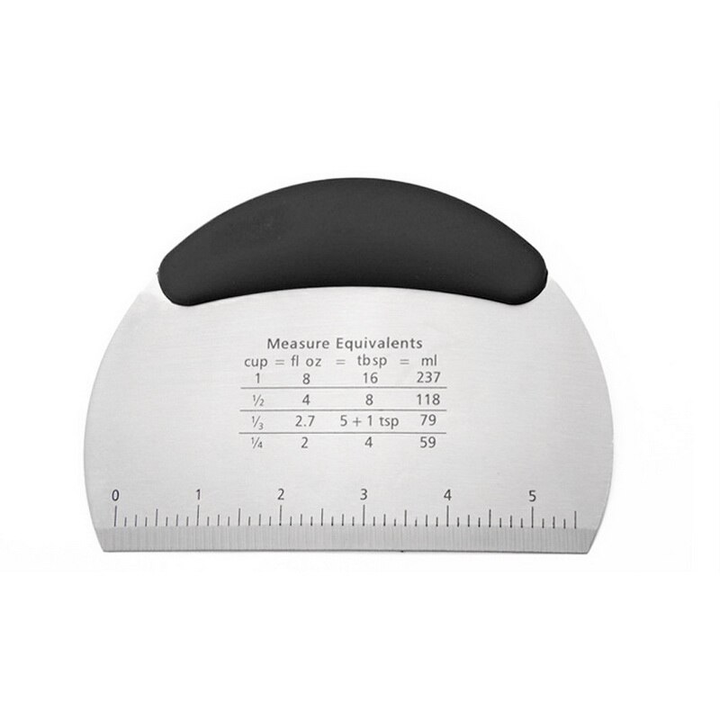Dough Scraper Cutter Kitchen Pastry Cake Pizza Cutting Tool Pastry Chopper Pastry Cutter Scrapper Dough Bench Scraper: black
