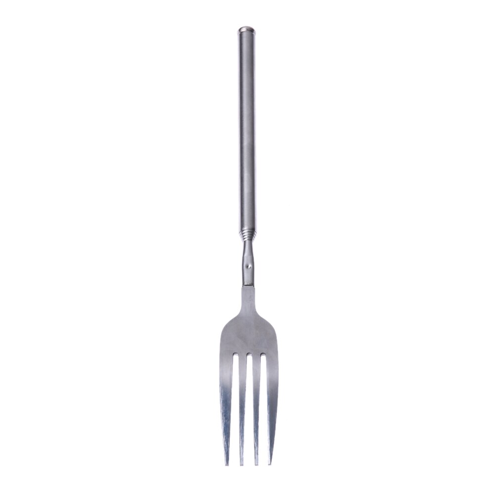 Stainless Steel BBQ Telescopic Extendable Fork Dinner Dessert Fruit Fork Party Barbecue Long Fork Cutlery Kitchen Accessories