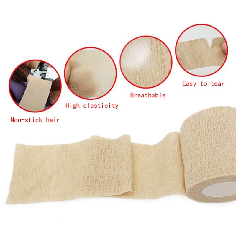 Reine Farbe Selbst-Klebstoff Bandage Sport Band Elastische Bandage wickeln Sport Knie Schutz 5cm x 4,5 m Elastische Klebstoff wickeln Band