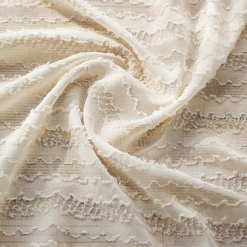 Tela de gasa Jacquard para camisas de vestir, tejido suave liso Beige a rayas, rojo, Azul, Blanco, Negro, Rosa, Verde, por metro