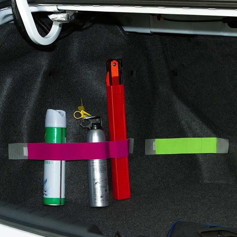 Chiziyo praktisk bil bagagerum fast opbevaring opbevaring oprydning klæbende tape bælte forsyninger 60cm bagagerum organizer