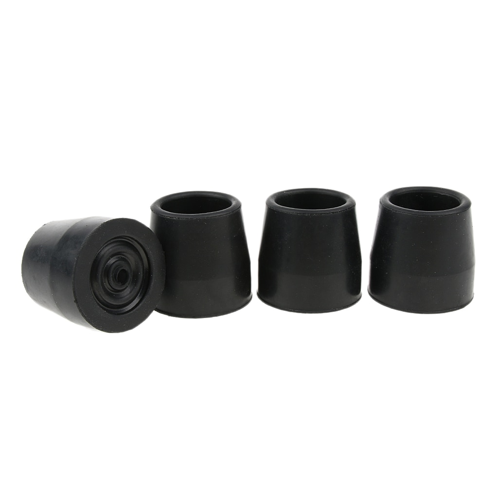 4 Pcs Walking Stick Ferrules Rubber Anti-slid Crutch Rubber Cane Replacement Tips Stability