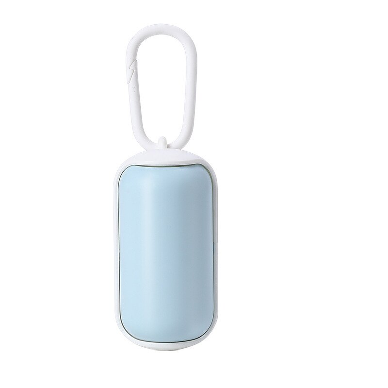 Distributeur pratique de sacs à merde pour chiens, déchets en forme de pilule, fournitures de nettoyage d'extérieur avec 1 rouleau de sacs à merde: blue and white