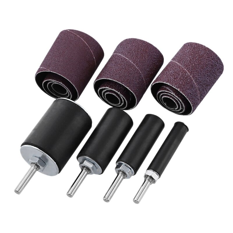 16 Pcs Drum Sanding Kit, Sanding Drum For Electric Drill Press Drum Sander Attachment With Spindle Sander Sleeves