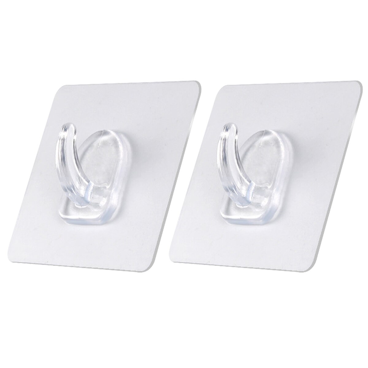 2/4/6/8/10 PCS Seamless Adhesive Hooks Suction Cup Adhesive Wall Vacuum Sucker Heavy Bathroom Transparent Load Rack: Style B / 2 PCS