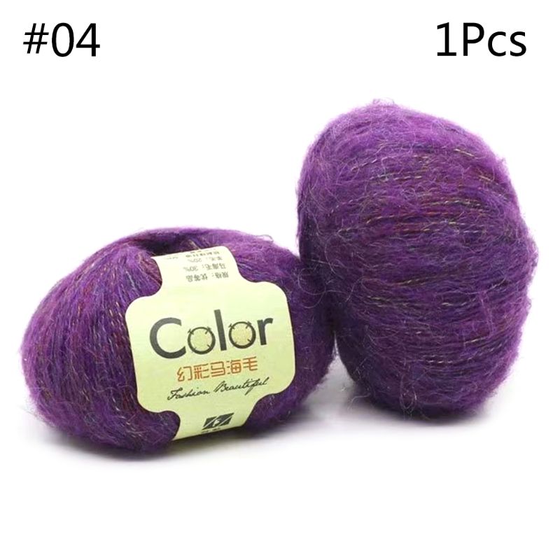 50g Angola Amorous Feelings Thin Mohair Wool Yarn Plush Hand Knitting Supplies R7RC: 4