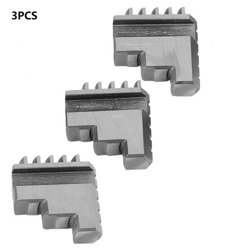 3pcs 3-Jaw Chuck Clamp Accessories K11-80 Inside/Outside Jaw Chuck Metal Lathe Chuck Jaws Metal Processing Tools: Inside Jaw Chuck