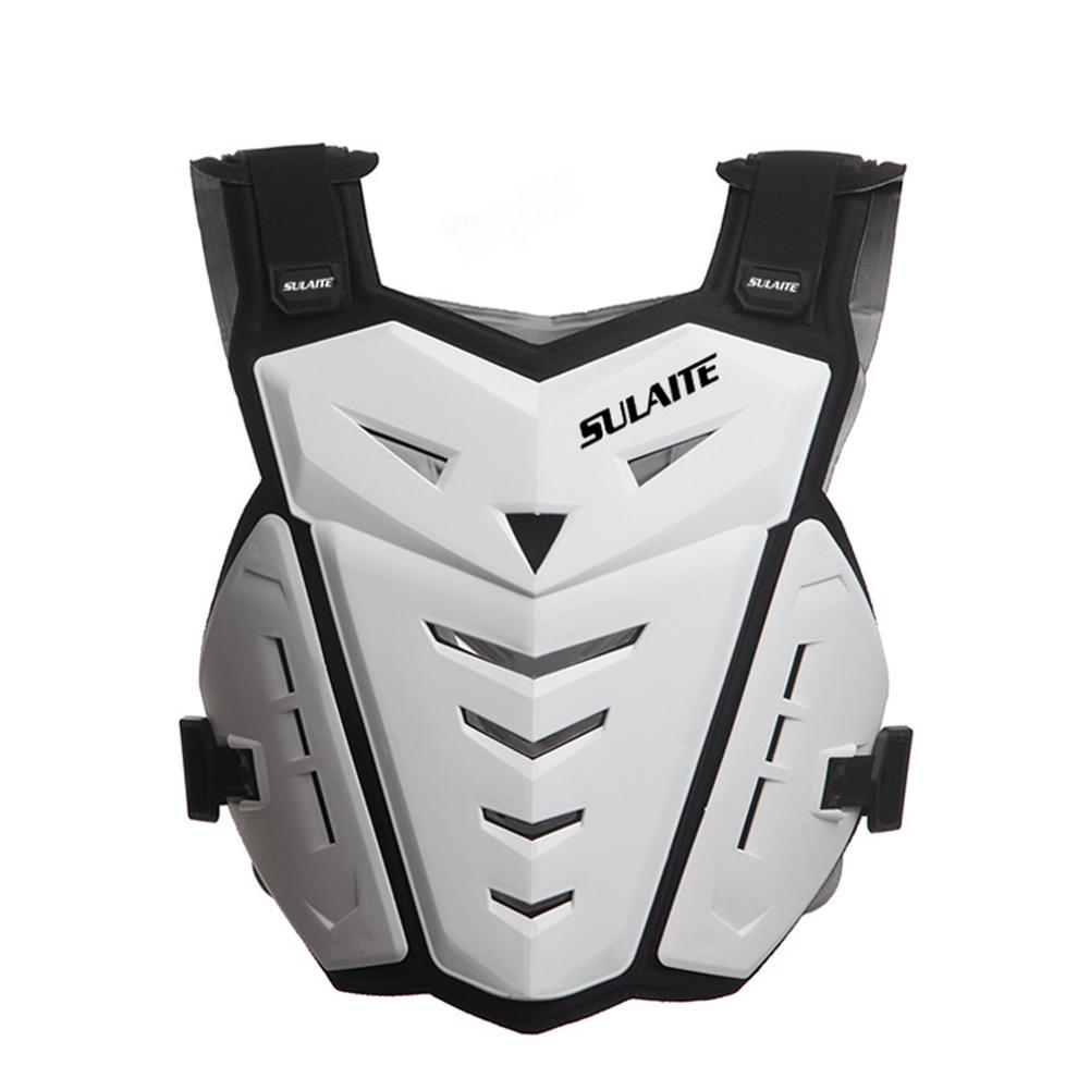 Motorräder Motocross Brust & Back Protector Rüstung Weste Racing Schutz Körper-Schutz Rüstung: white