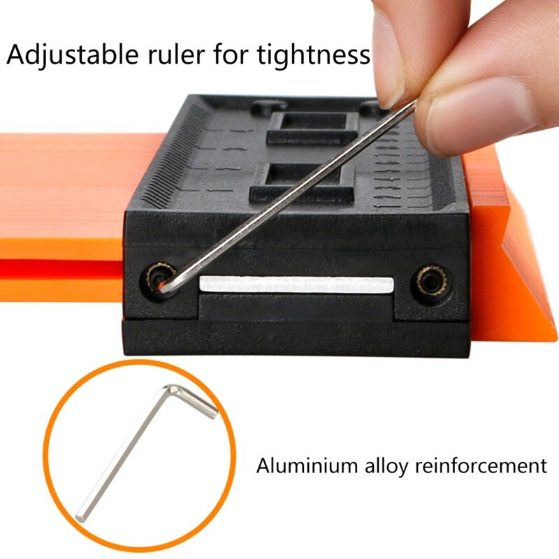 Contour Gauge Profile Tool Alloy Edge Shaping Wood Measure Ruler Laminate Tiles Measuring Gauge Au03 20