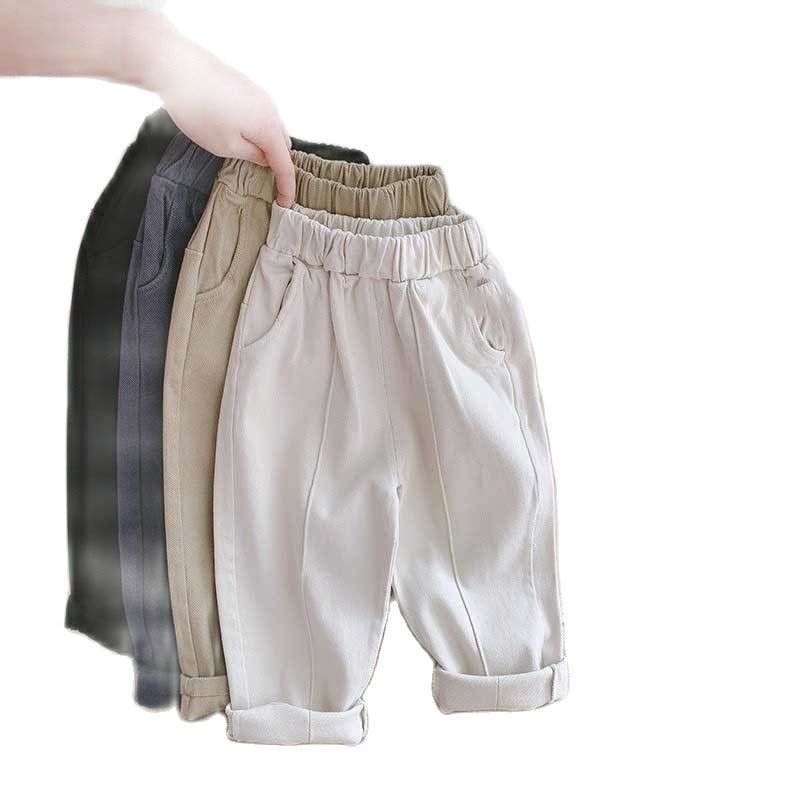 Ropa de primavera y otoño para niños y niñas, pantalones largos informales, estilo coreano, P5709,