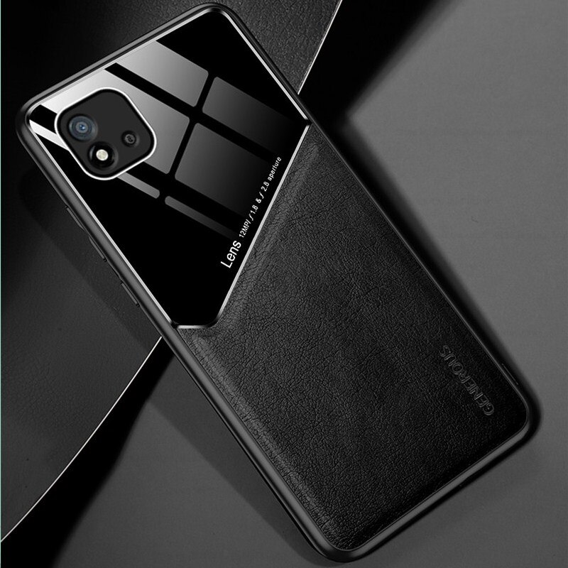 Leder Textur Auto Magnetischer Halfter Telefon Abdeckung Für Realme C21 C21Y RealmeC21 Realmi C 21 Y 21Y Weiche Silikon schützen Coque: Pro Realme C21 2021 / Schwarz