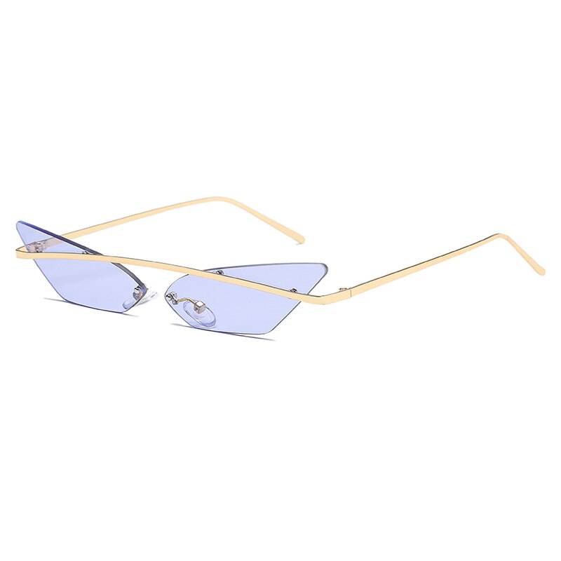Triangle Sunglasses Women Men Hippie Cool Sun Glasses Rimless Cat Eye Sunglasses Mirror Glasses Gradient Lenses Eyewear