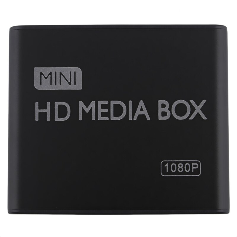 Mini media player 1080p mini hdd media box tv box video multimedia player fuld hd med sd mmc kortlæser eu-stik: Default Title
