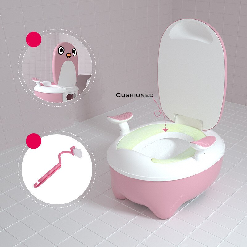 Kinderen Wc Jongen Meisje Baby Potje Baby Baby Urinoir Kind Wc Potje Baby Rugleuning Urinoir Inafnt Anti-slip Wc: Soft Pink