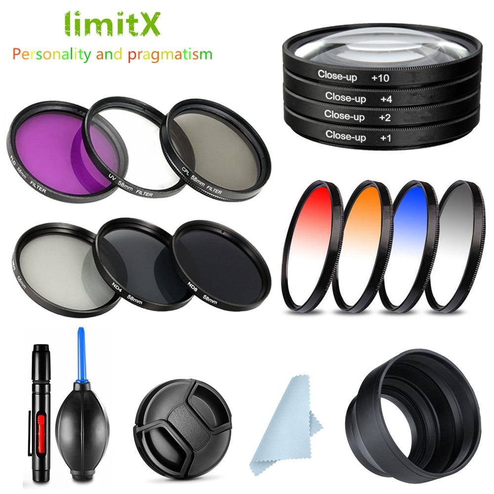 UV CPL ND FLD Afgestudeerd Close Up Ster IR Filter & Lens Hood Cap voor Sony A6500 A6400 A6300 A6100 a6000 A5100 A5000 16-50mm lens